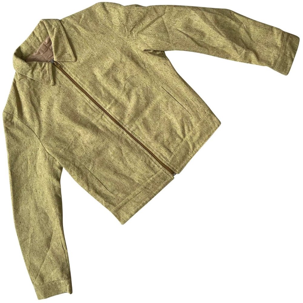Por Qué? (Spain) Vintage Donegal Linen Silk Tweed Weave Blouson Jacket : M